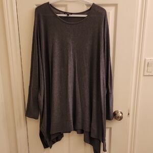 Le Chateau Dark Gray Asymmetrical Tunic